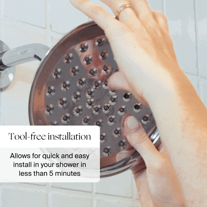 Mini Filtered Showerhead | Lifestyle, tool free install
