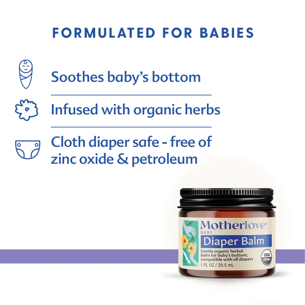 Motherlove Diaper Balm 1oz Formulated for Babies