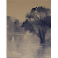 Original Abstract Blue Scenery Six - 11" x 14"