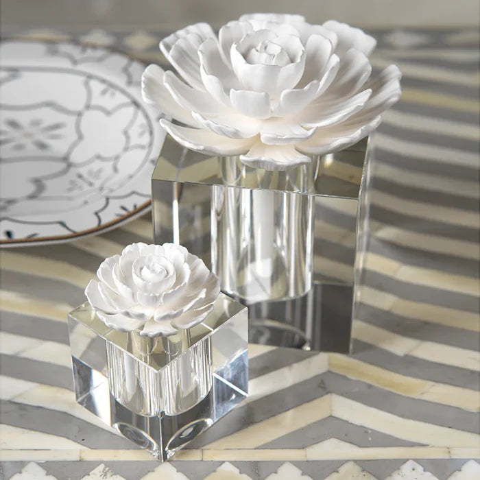 Porcelain Modena Mini Crystal Diffuser - Moroccan Peony