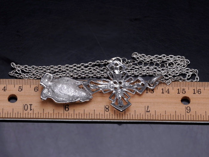 Praying Hands Worship Religious Cross Holy Pendant Necklace