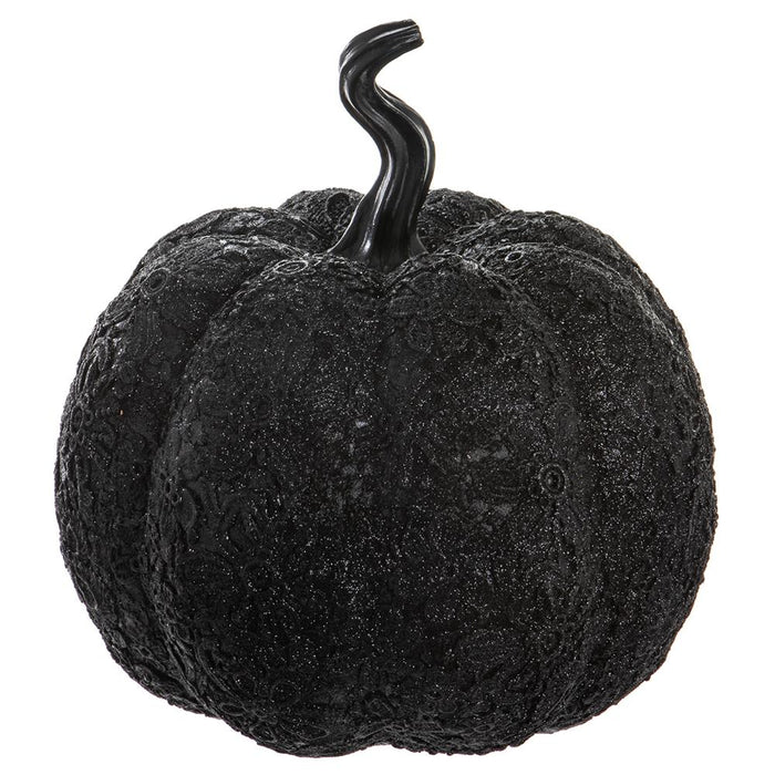 Pumpkin - Black Glitter 11.4"H