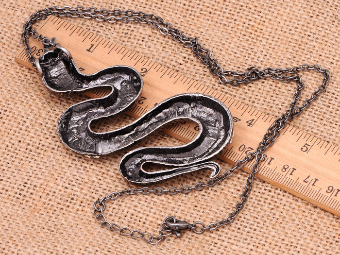 Reptile Slithering Snake Pendant Necklace - ALILANG.COM