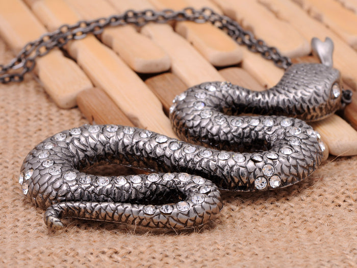 Reptile Slithering Snake Pendant Necklace - ALILANG.COM