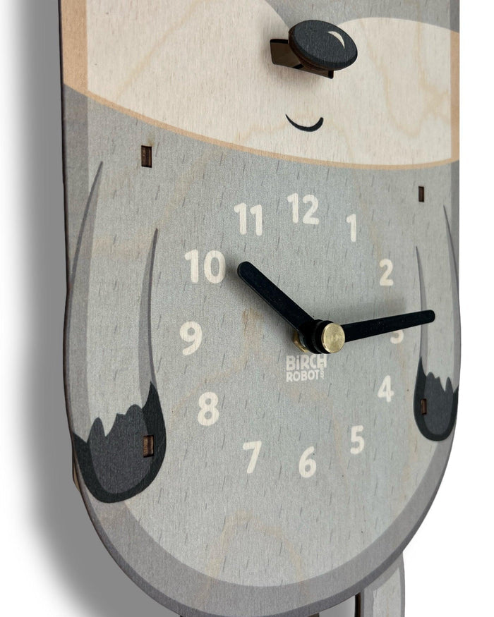 Rocky the Raccoon Pendulum Clock