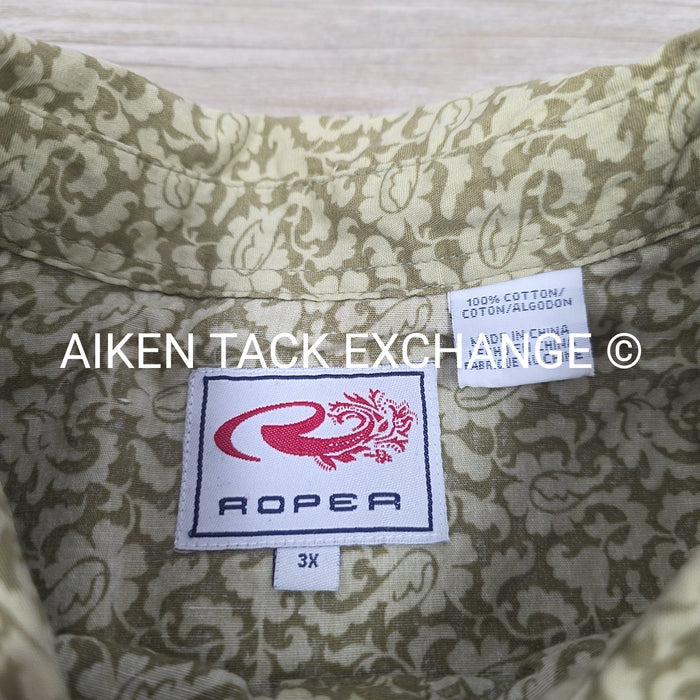 Roper Long Sleeve Button Up Shirt, Size 3X