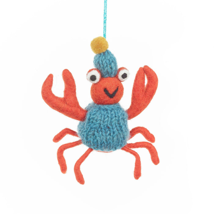 Sammy Snowcrab Felt Ornament 4.75" - bubblegum market