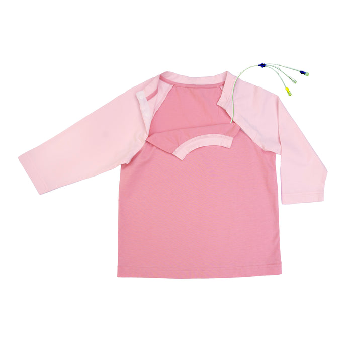 Sherbet CB Kids Raglan Access Tee with medical device