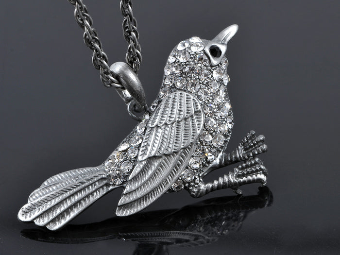 Shine Sparrow Happy Bird Pendant Necklace