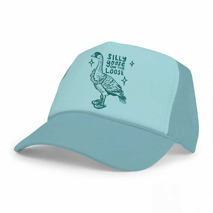 Silly Goose Aqua Keiki Trucker Hat