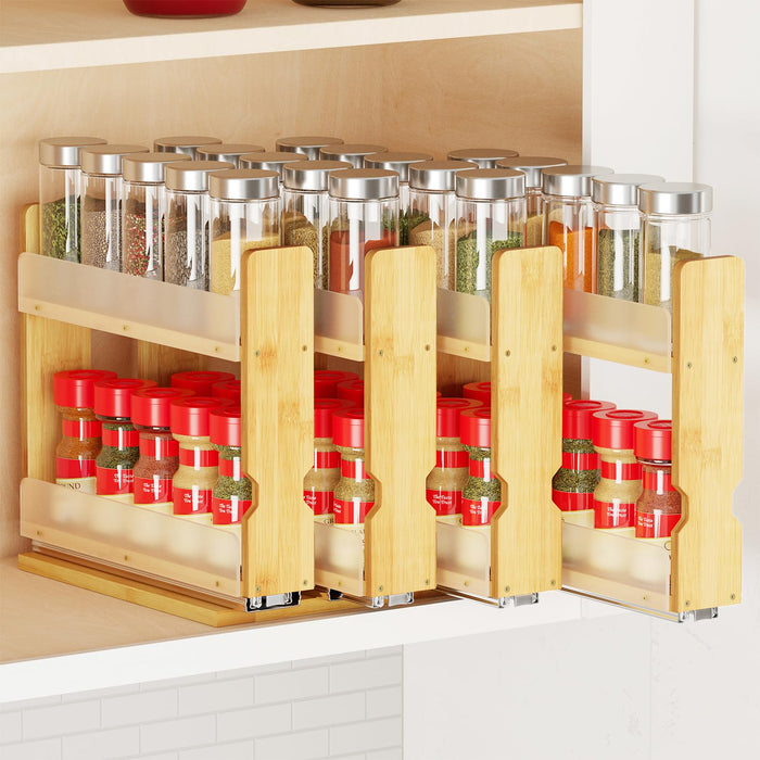 10.1" Wide, 4 Drawers(2" Wide), 2-Tier - Natural