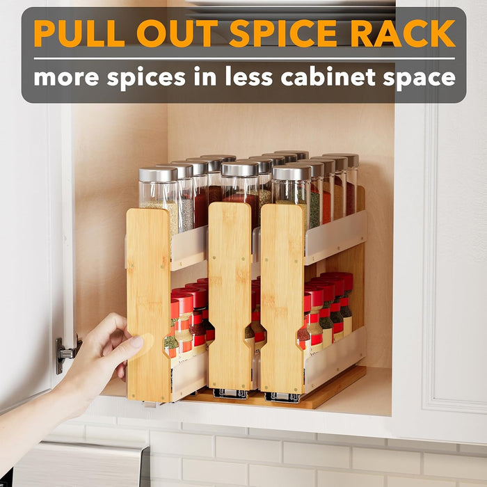 2 to 4 drawer configurations holding standard spice jar sizes