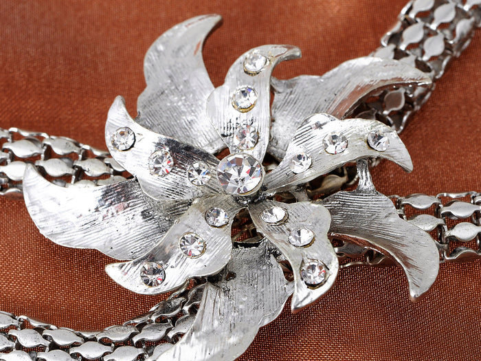 Sun Flower Floral Flying Butterfly Dangle Fancy Necklace - ALILANG.COM