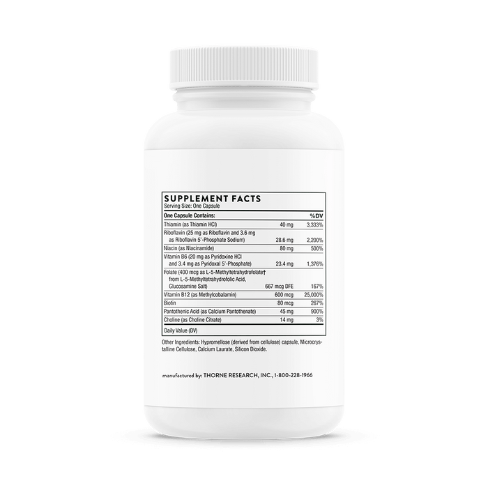 Thorne B-Complex #12 Supplement Facts