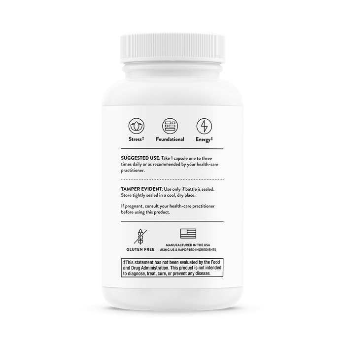 Thorne Basic B Complex Back Label