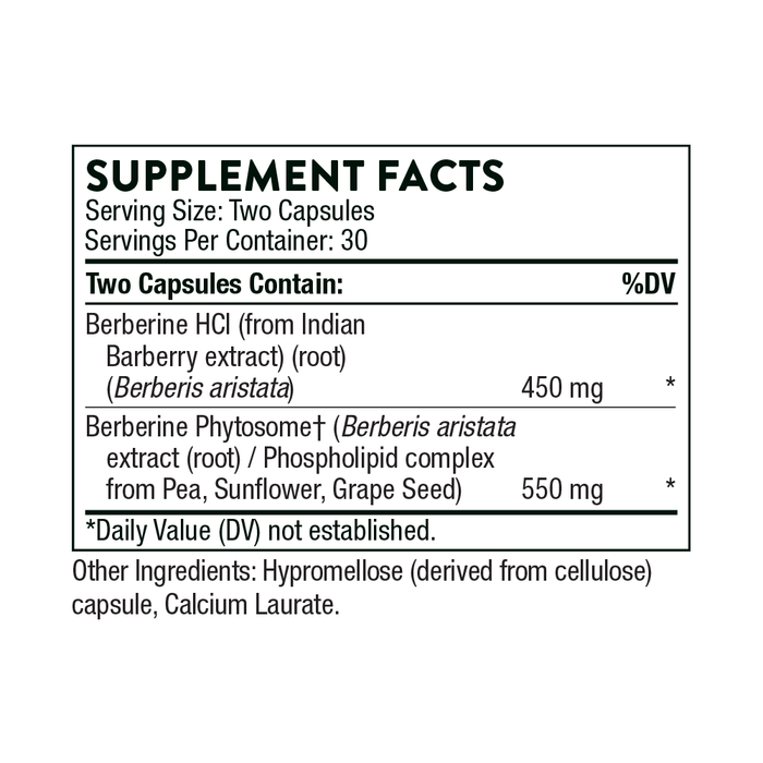 Thorne Berberine Supplement Facts