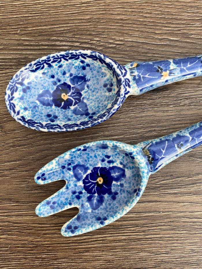Unikat Salad Fork and Spoon Set - Shapes 594 and 593 - Pattern U3639