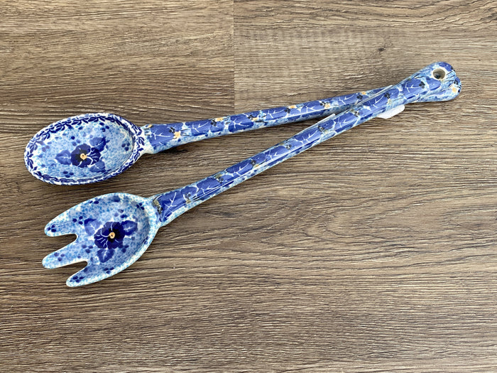 Unikat Salad Fork and Spoon Set - Shapes 594 and 593 - Pattern U3639