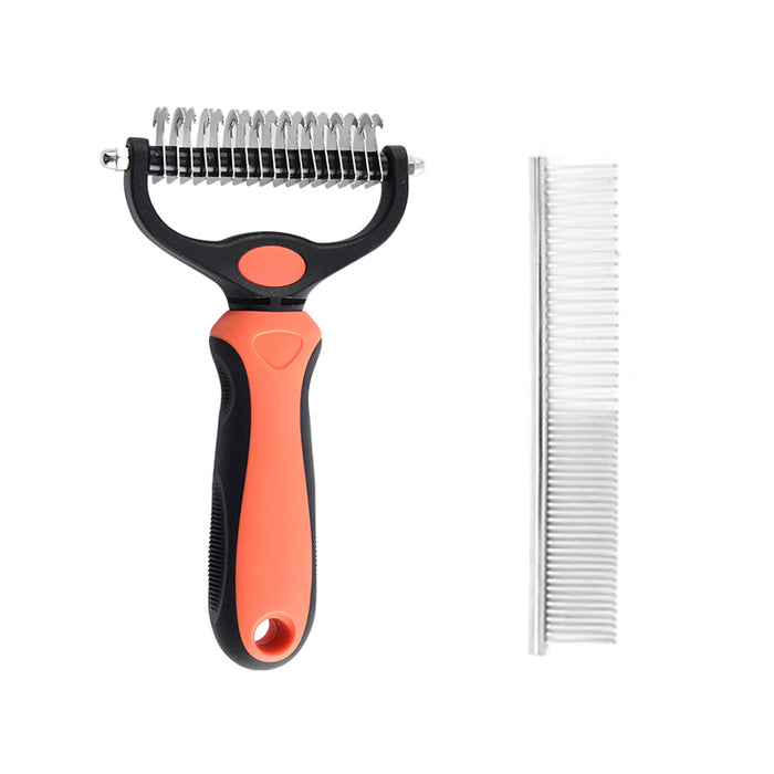 Boxed / Orange Detangling Comb + Needle Comb