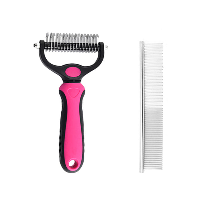 Boxed / Pink Detangling Comb + Needle Comb