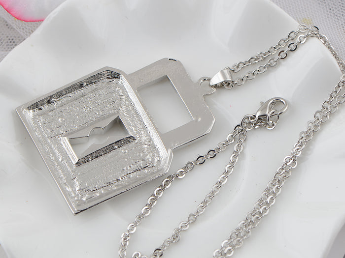 Urban Hip Hop Ice Lock Locket Bolt Big Pendant Style Necklace - ALILANG.COM