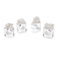 White and Silver Geode Napkin Rings, Set of 4